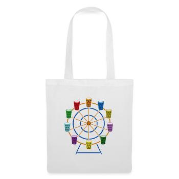 Pop Art Ferris Wheel – Dubbeglas Wurstmarkt Wine Festival - Tote Bag - white - Front
