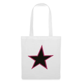Pink Border Star Design - Tote Bag - white - Front