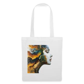 Colorful Face Art Illustration - Tote Bag - white - Front