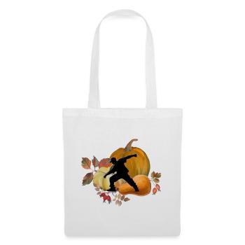 Dynamic Dancer in Autumn Pumpkin Scene Art - Tote Bag - white - Front