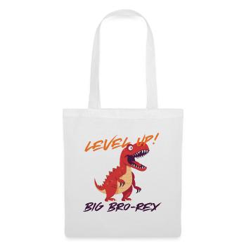 Level Up – Big Bro Rex | Erste mal großer Bruder - Stoffbeutel - Weiß - Vorne