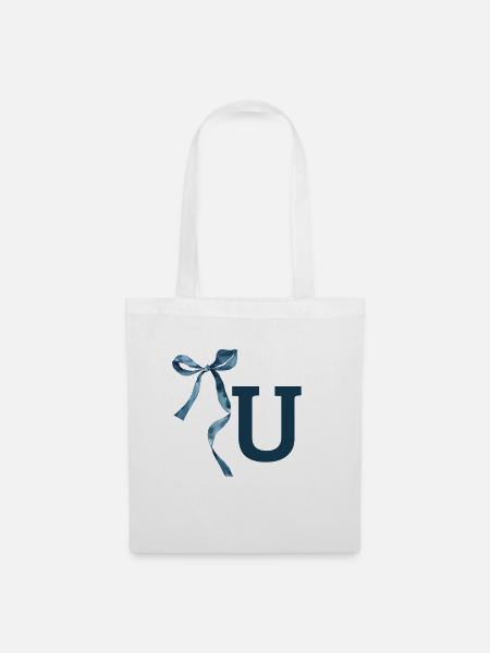 Monogram U Geschenkidee - Stoffbeutel - Weiß