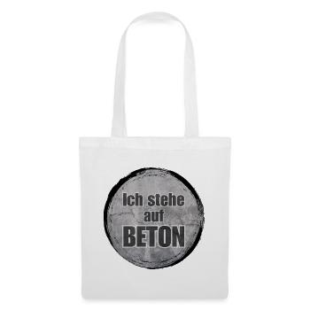 Ich stehe auf Beton - Stoffbeutel - Weiß - Vorne