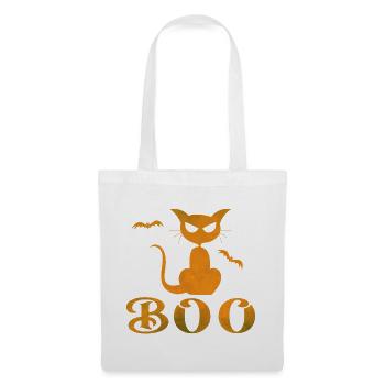 Halloween Boo Cat Design - Sac en tissu - blanc - Devant