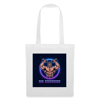 Motiver la conception musculaire avec une citation de puissance - Sac en tissu - blanc - Devant