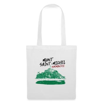 Normandy Mont Saint-Michel in Green - Tote Bag - white - Front