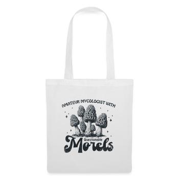 Mycologue amateur aux morilles douteuses - Sac en tissu - blanc - Devant