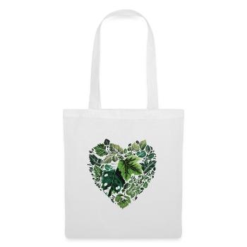 Leaf Heart Nature Pattern - Tote Bag - white - Front