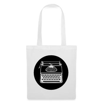 Icône de machine à écrire vintage - Sac en tissu - blanc - Devant