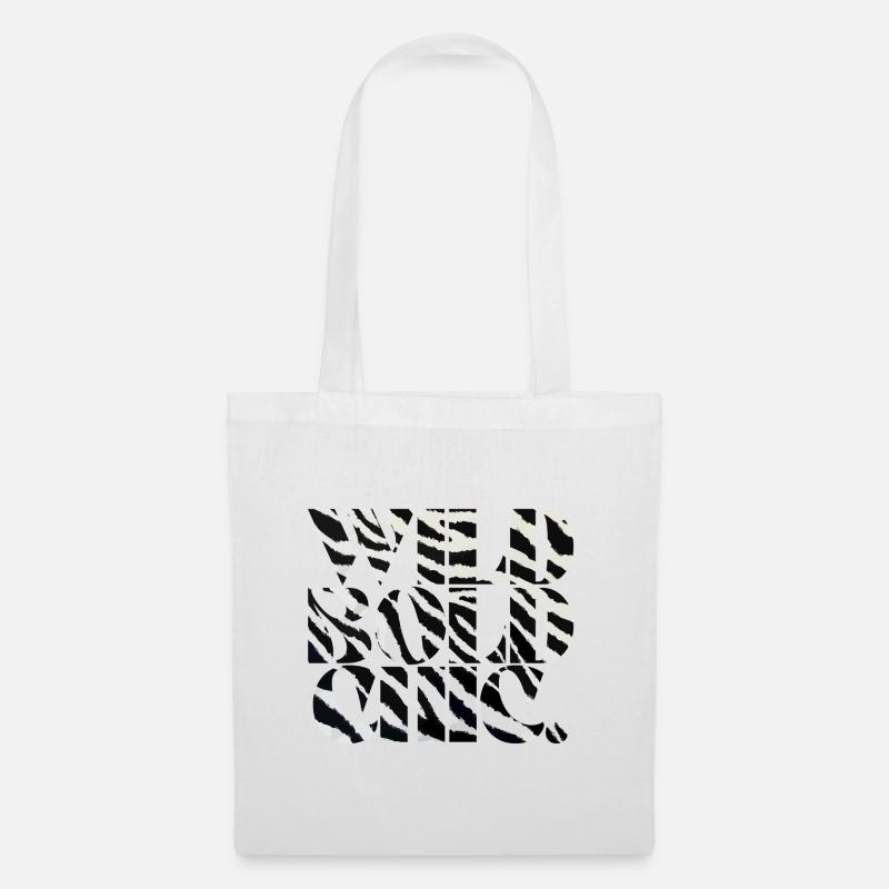 Wild Bold Chic Zebra Typography - Tote Bag - white