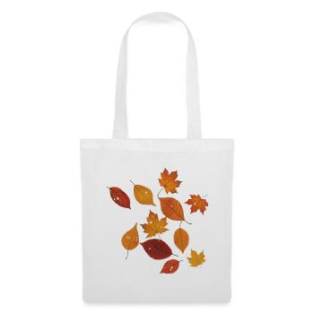 Herbstblätter ohne Rand - Stoffbeutel - Weiß - Vorne