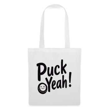 Puck Yeah Hockey Humor - Stoffbeutel - Weiß - Vorne