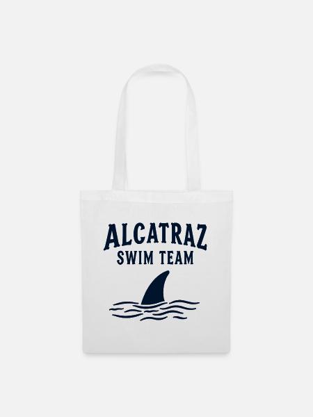 Alcatraz Schwimmteam Ironie Spruch - Stoffbeutel - Weiß