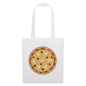 Pizza - Stoffbeutel - Weiß - Vorne