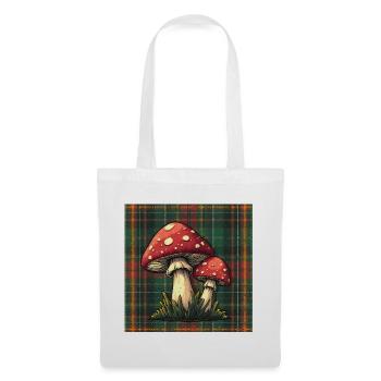 Plaid Mushroom Adventure - Tote Bag - white - Front