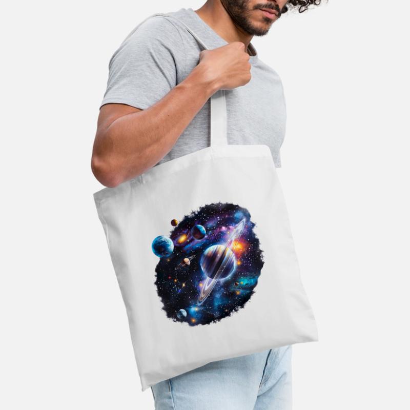 Galactic Planetary System Pattern Tote Bag