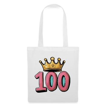 100 Number Crown - Tote Bag - white - Front