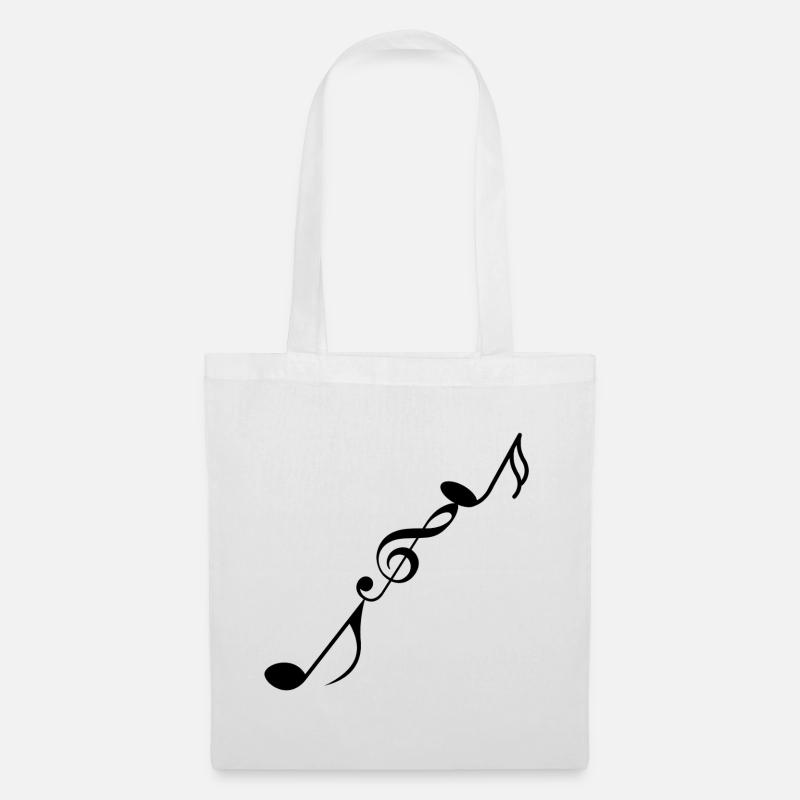 Musical notes - Tote Bag - white