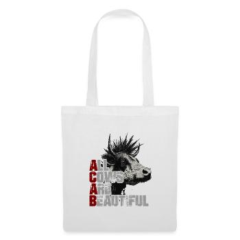 Punk Rock Cow - Tote Bag - white - Front