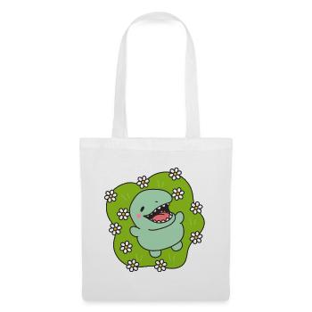 Happy Dinosaur in Spring - Tote Bag - white - Front
