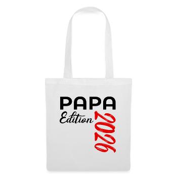 PAPA 2026 BÉBÉ ANNONCE - Sac en tissu - blanc - Devant