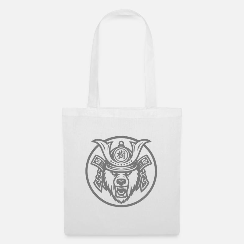 Our samuraï gris - Sac en tissu - blanc