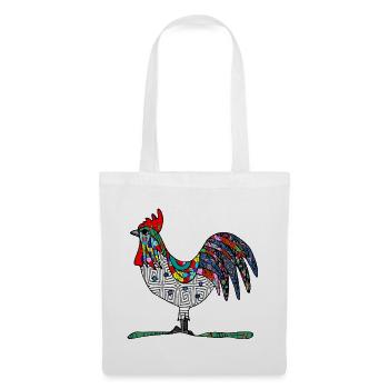 Coq - Sac en tissu - blanc - Devant