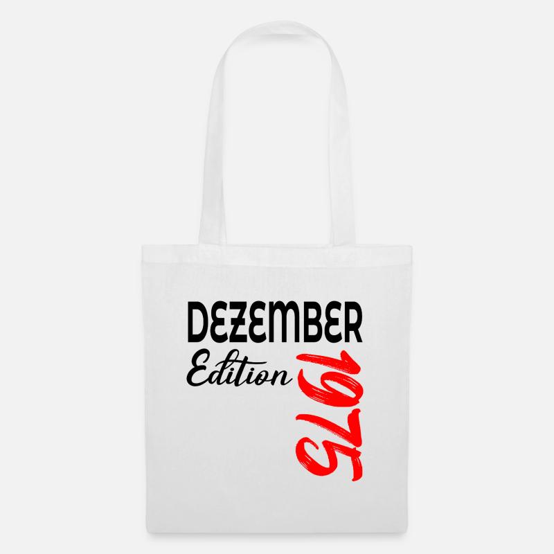 51. GEBURTSTAG DEZEMBER 1975 - Stoffbeutel - Weiß