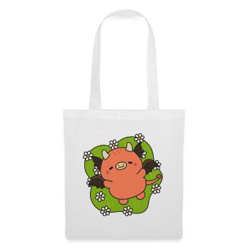 Demonette des Fleurs Paisible - Sac en tissu - blanc - Devant