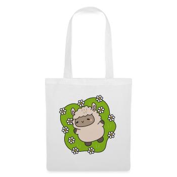 Flowering lamb dancing among daisies - Tote Bag - white - Front