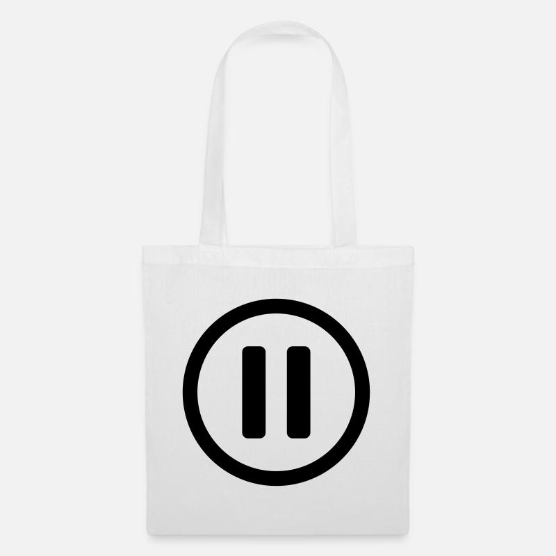 Icon Pause - Stoffbeutel - Weiß
