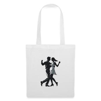 Dancing Couple - Cool Silhouette Logo - Tote Bag - white - Front