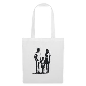 Family of 3 - Cool Silhouette Logo - Tote Bag - white - Front