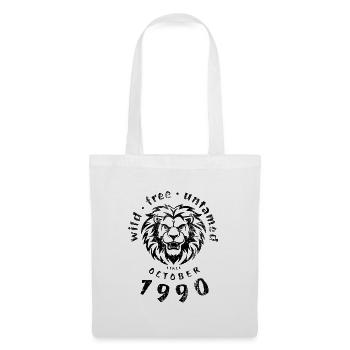 35. Geburtstag Sauvage, libre et indompté depuis 10/1990 - Sac en tissu - blanc - Devant
