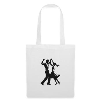 Dancing Couple - Cool Silhouette Logo - Tote Bag - white - Front