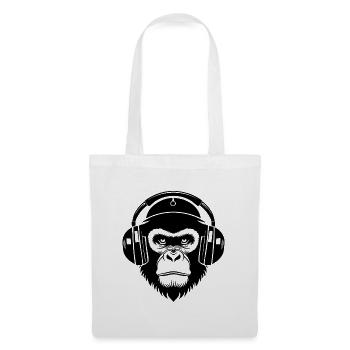 DJ Grooves Streetwear Urban Monkey Head Chemise - Sac en tissu - blanc - Devant