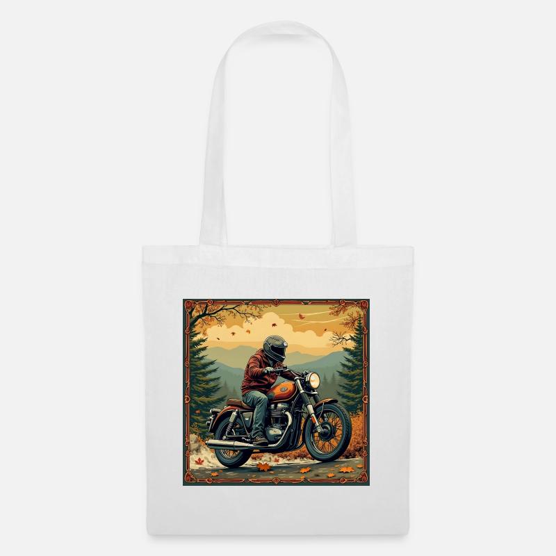 Tapestry Biker Landscape - Stoffbeutel - Weiß