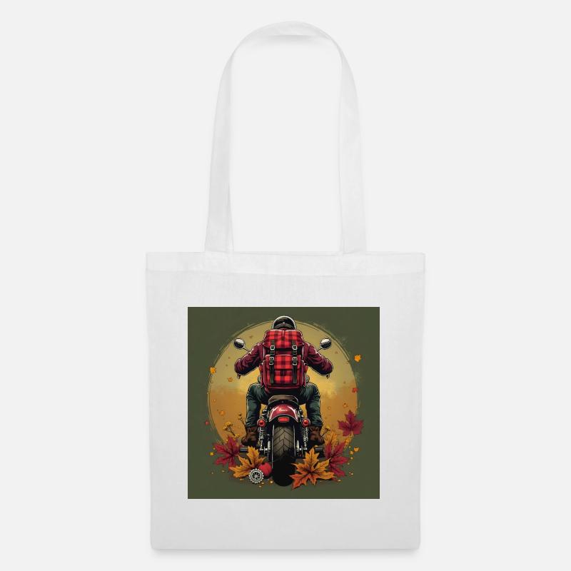 Gingham Backpack + Bike Gear - Tote Bag - white