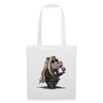Stylish Gangster Hippo - Stoffbeutel - Weiß - Vorne
