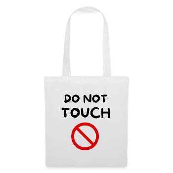 Ne pas toucher 🚫 - Sac en tissu - blanc - Devant
