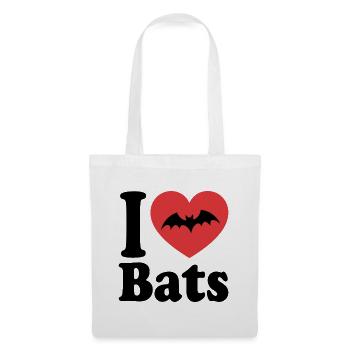 I Love Bats – Fledermaus-Liebhaber - Stoffbeutel - Weiß - Vorne