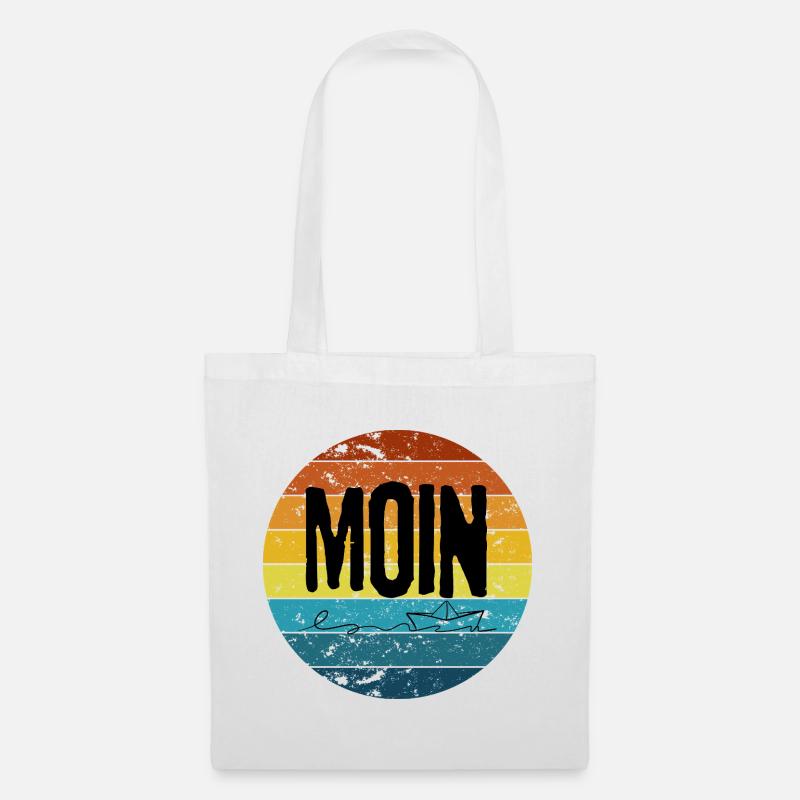 „MOIN Sunset“ – Retro - Stoffbeutel - Weiß
