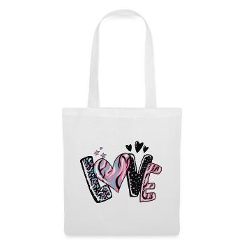 Love Kaleido Heart Pattern - Tote Bag - white - Front