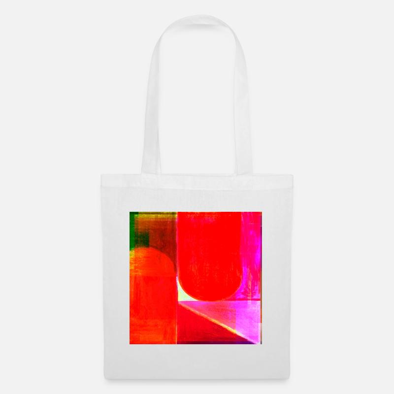 Neon Color Block Geometry - Tote Bag - white
