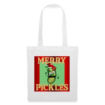 FROHE WEIHNACHTEN WEIHNACHTSMANN GURKEN GURKEN - Stoffbeutel - Weiß - Vorne