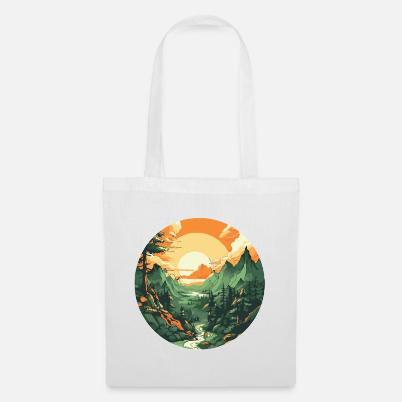 Circular Sunset - Tote Bag - white