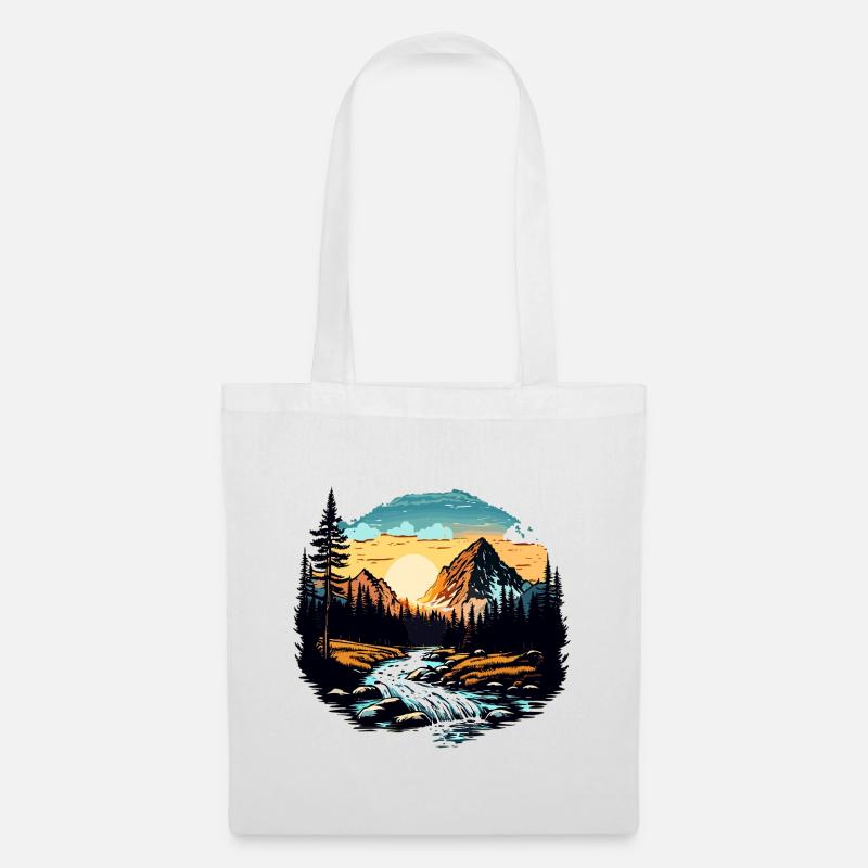 Mountain Sunset - Tote Bag - white
