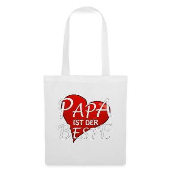 PAPA IST DER BESTE - Stoffbeutel - Weiß - Vorne