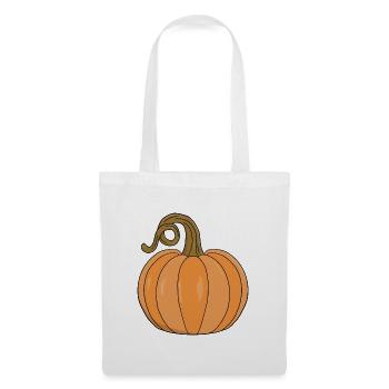 Curved Stem Pumpkin Illustration - Tote Bag - white - Front
