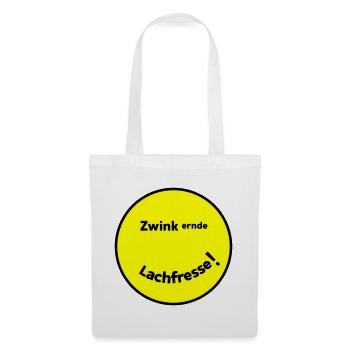 Clin d’œil rire bouche - Sac en tissu - blanc - Devant